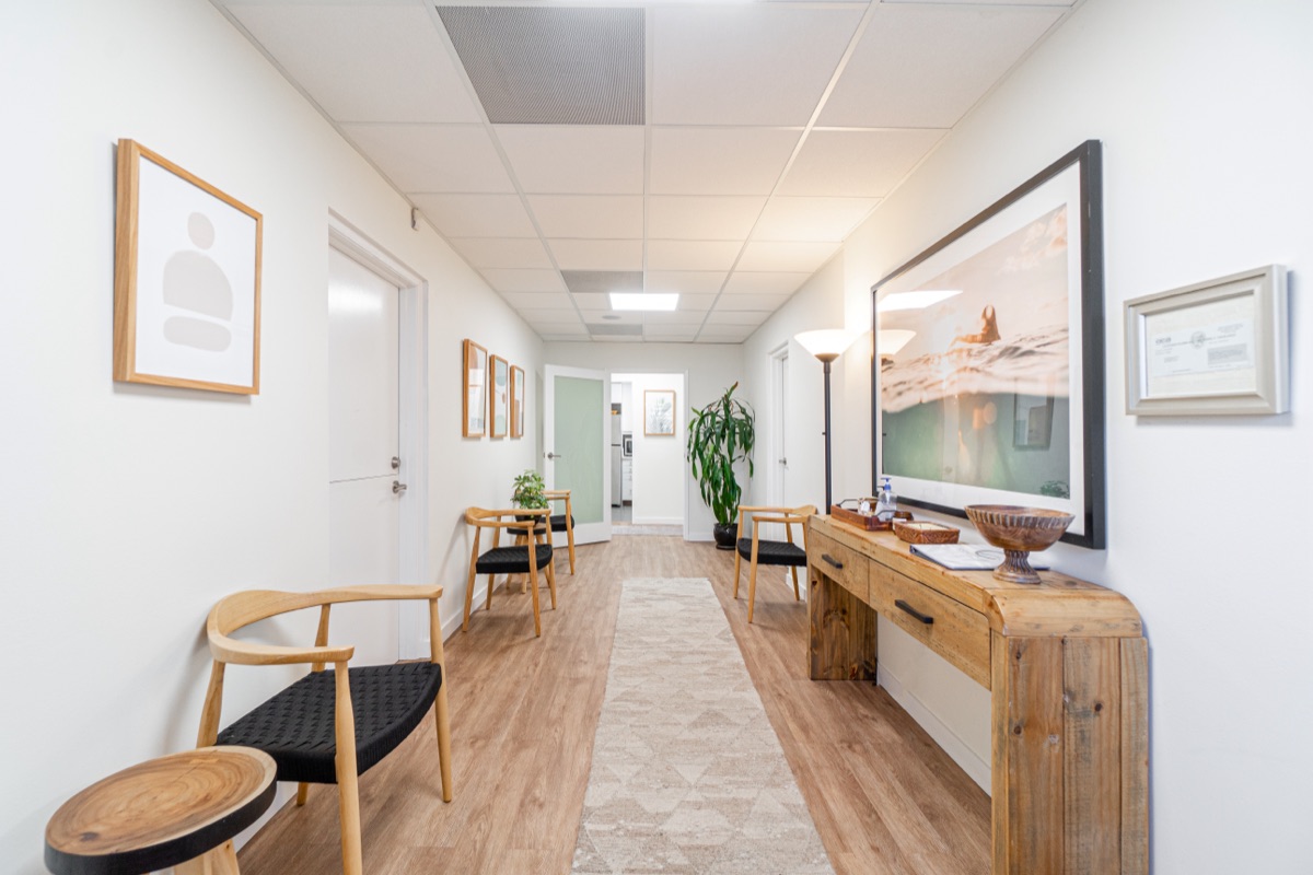 Reception area at Coastwise Health substance abuse treatment center in San Pedro, CA