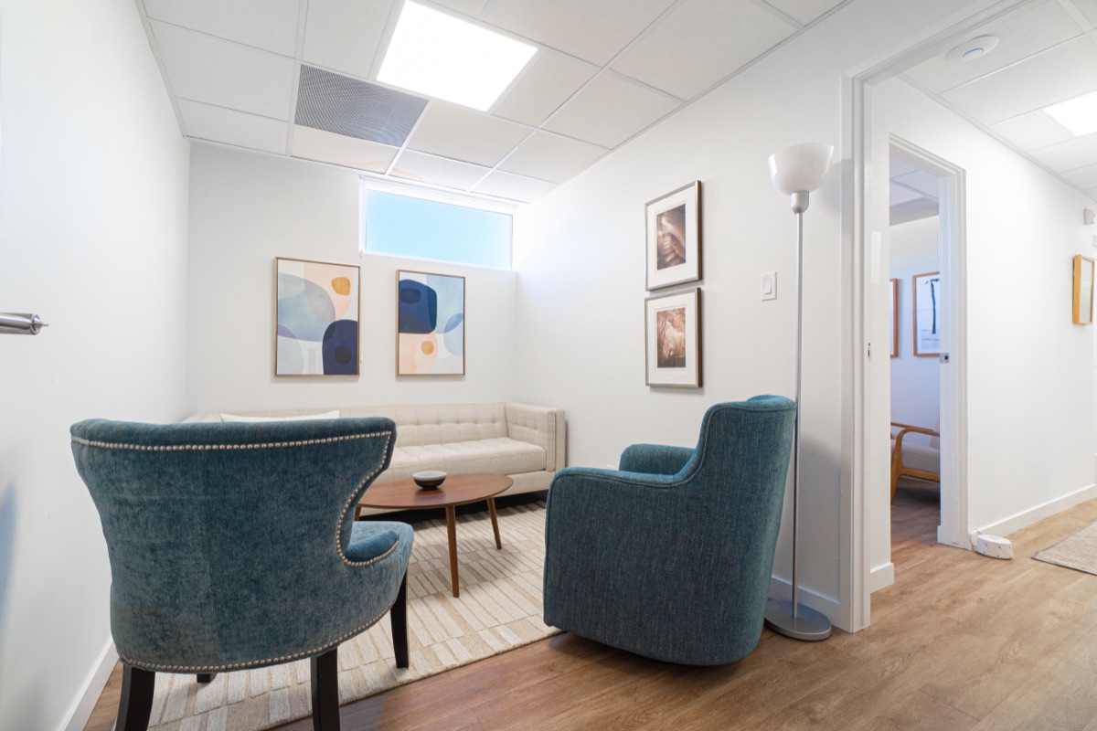 Therapy lounge at Coastwise Health counseling center in San Pedro