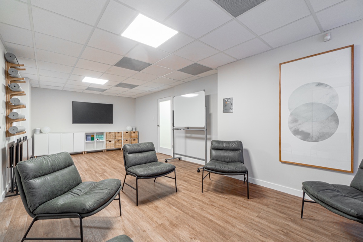 Group therapy room at Coastwise Recovery Center in San Pedro, CA